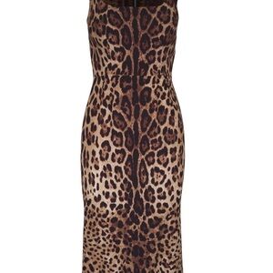 Dolce & Gabbana Brown Silk Design Dress